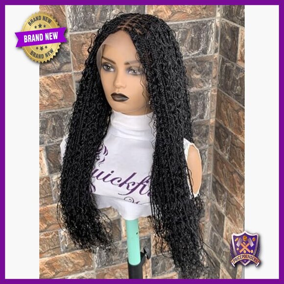 Boho Knotless Braids Full Lace Wig, Tangle Free, Lightweight, Elastic Band main image 7